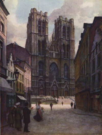 La Cathédrale de Sainte-Gudule, Bruxelles - after Amedee Forestier